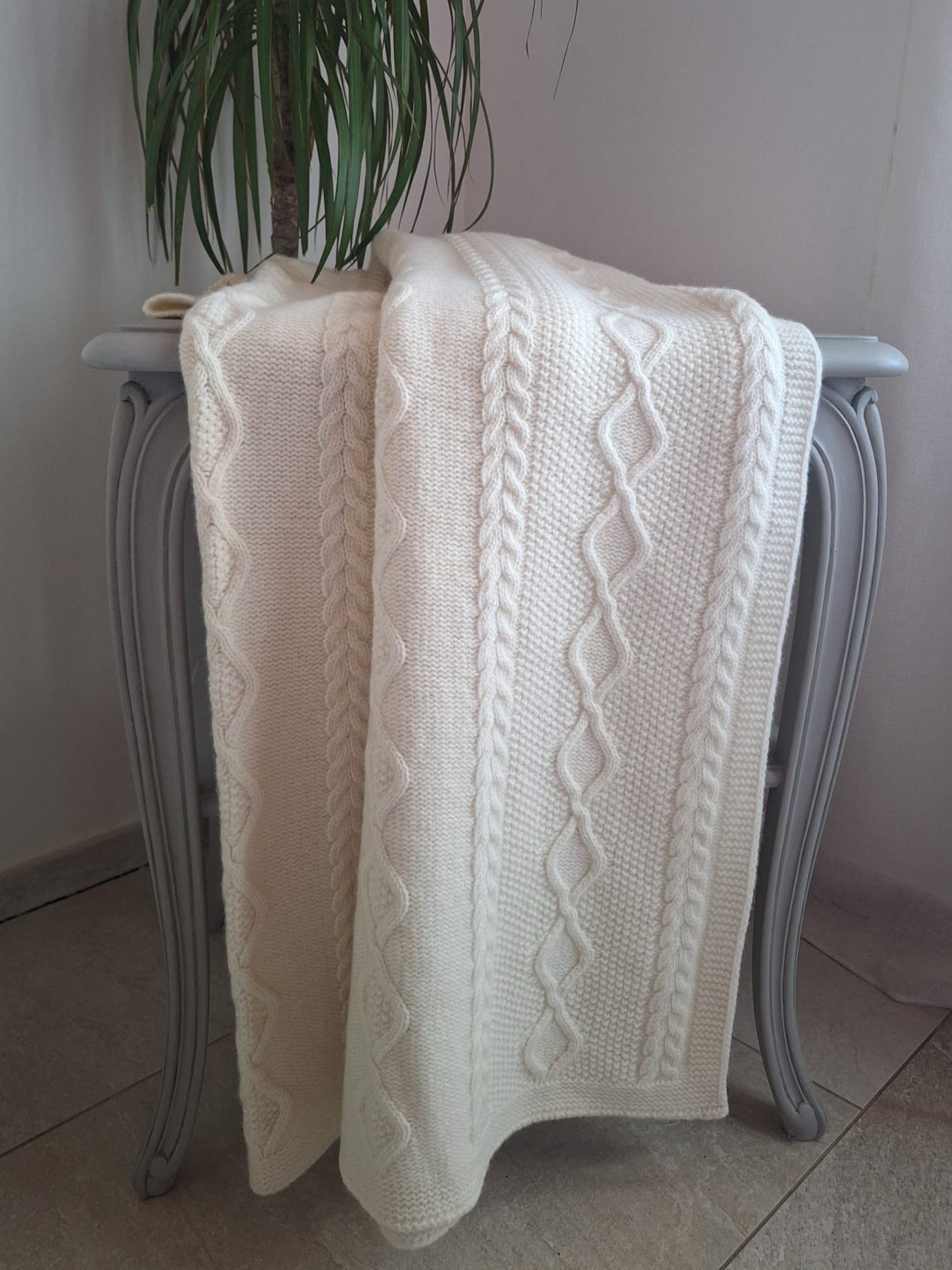 Diamond Blanket - Ecru